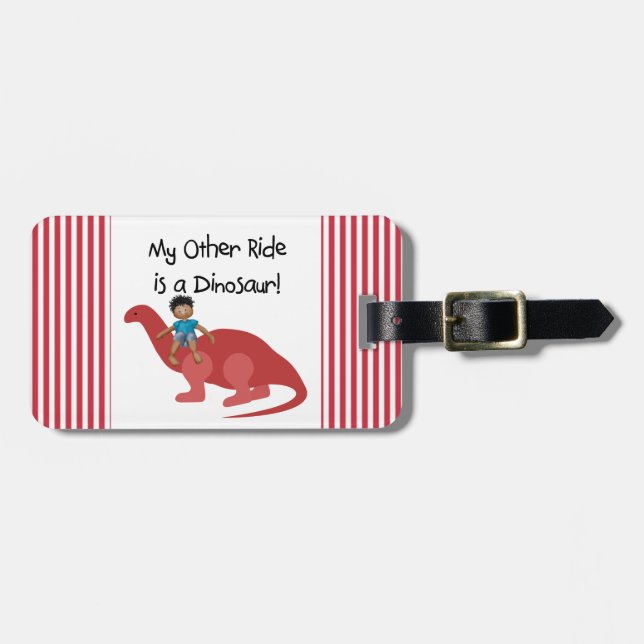 Etiqueta Para Maletas Mi otro paseo es un dinosaurio AA (Frente Horizontal)