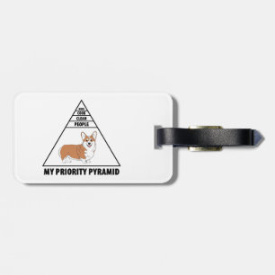 Etiqueta Para Maletas Mi Pirámide de Prioridades Corgi