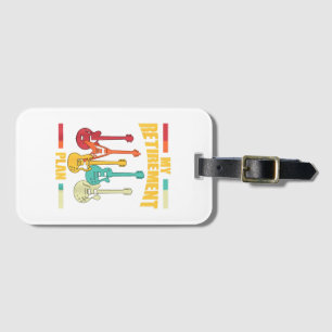 Etiqueta Para Maletas Mi plan de retiro guitarra eléctrica Cadena musica