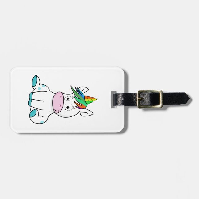Etiqueta Para Maletas Mi unicornio lindo (Frente Horizontal)