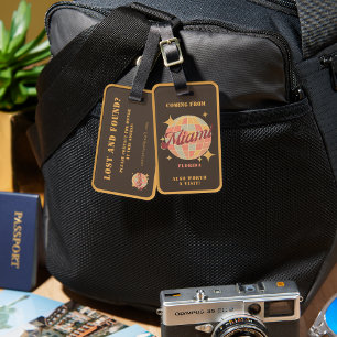 Etiqueta Para Maletas Miami Florida Retro Vintage Travel