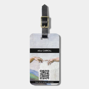 Etiqueta Para Maletas Michelangelo - Creación de Adam aislado - Código Q