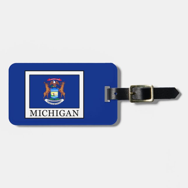 Etiqueta Para Maletas Michigan (Frente Horizontal)