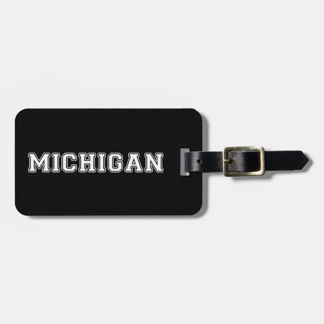 Etiqueta Para Maletas Michigan (Frente Horizontal)