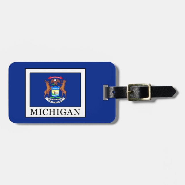Etiqueta Para Maletas Michigan (Frente Horizontal)