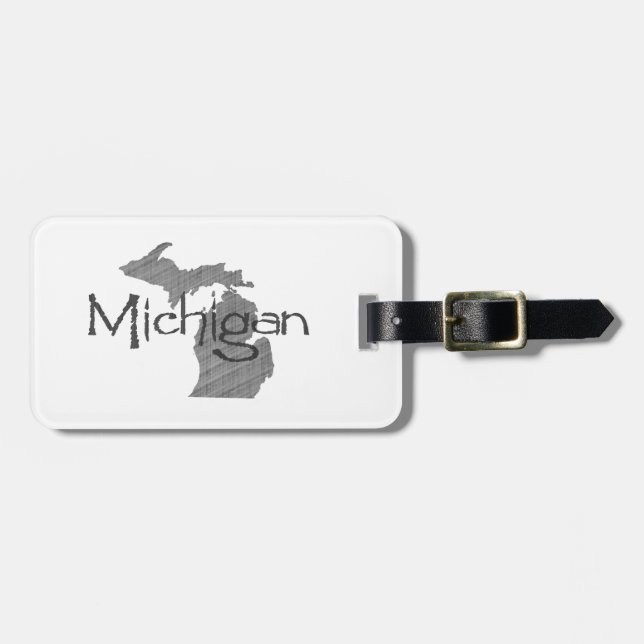 Etiqueta Para Maletas Michigan (Frente Horizontal)