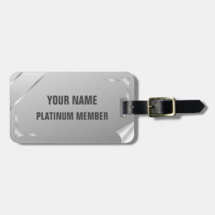 Etiqueta Para Maletas Miembro de Platino personalizable