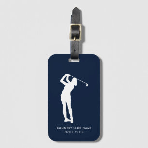 Etiqueta Para Maletas Miembros del Country Club Navy Blue Golf Swag