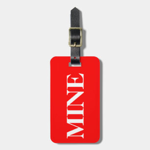 Etiqueta Para Maletas MINA blanca en rojo