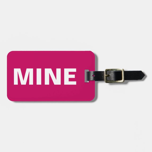Etiqueta Para Maletas Mina rosa (Frente Horizontal)