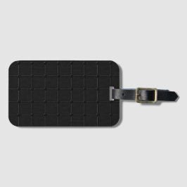 Etiqueta Para Maletas Minimalista Cuadrícula Geométrica Industrial Carbó