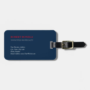 Etiqueta Para Maletas Minimalista exclusivo de estilo azul de la marina 