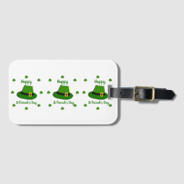 Etiqueta Para Maletas Minimalista Feliz Día de San Patricio