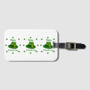 Etiqueta Para Maletas Minimalista Feliz Día de San Patricio