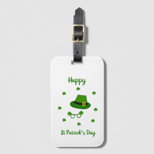 Etiqueta Para Maletas Minimalista Feliz Día de San Patricio