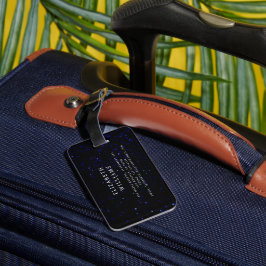 Etiqueta Para Maletas Minimalista Monograma Moderno Patrón Floral Elegan