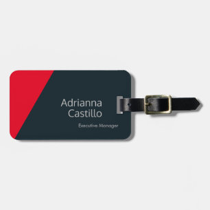 Etiqueta Para Maletas Minimalista simple gris rojo claro