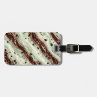 Etiqueta Para Maletas Mint Chocolate Chip Milkshake Marble Design