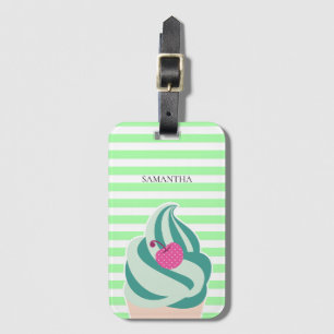 Etiqueta Para Maletas Mint Swirl Ice Cream Strim Personalizado