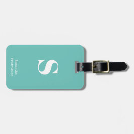 Etiqueta Para Maletas Mint Turquoise Green Monogram Stylewriter L