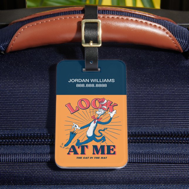 Etiqueta Para Maletas Mírame Gato En El Gorra (Anverso In situ 2)