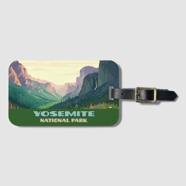 Etiqueta Para Maletas Mitad hogar del Parque Nacional Yosemite (Anverso horizontal)