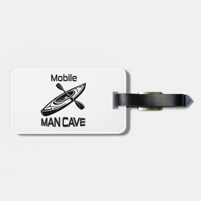 Etiqueta Para Maletas Mobile Man Cave Kayak (Atrás Horizontal)
