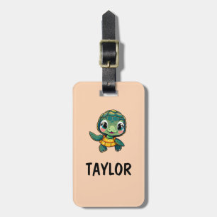 Etiqueta Para Maletas Mochila Bolsa Personalizada Colorida Tortuga Linda