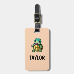 Etiqueta Para Maletas Mochila de bolsa colorida personalizada de tortuga