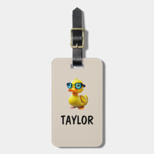 Etiqueta Para Maletas Mochila de bolsa colorida personalizada del pato d