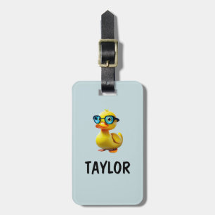 Etiqueta Para Maletas Mochila de bolsa colorida personalizada del pato d