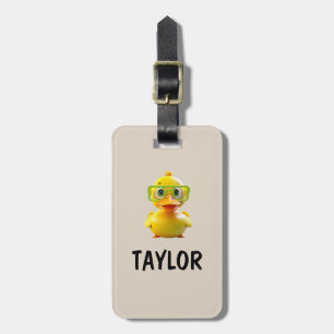 Etiqueta Para Maletas Mochila de bolsa colorida personalizada del pato d