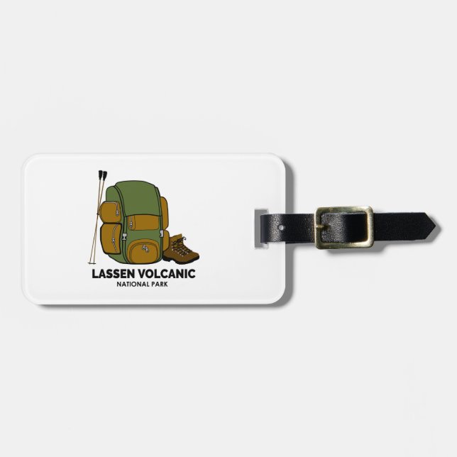 Etiqueta Para Maletas Mochila del Parque Nacional Volcánico de Lassen (Frente Horizontal)