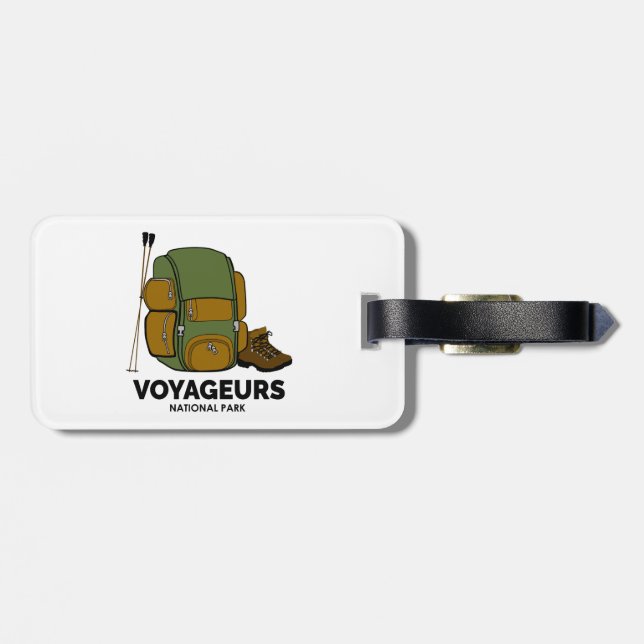 Etiqueta Para Maletas Mochila del Parque Nacional Voyageurs (Atrás Horizontal)