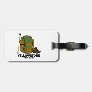 Etiqueta Para Maletas Mochila del Parque Nacional Yellowstone