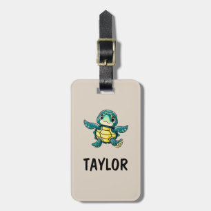 Etiqueta Para Maletas Mochila Personalizada Colorida Tortuga Linda