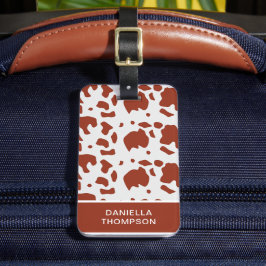 Etiqueta Para Maletas Moda Ayrshire Patrón de impresión de vacas Viajes