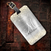 Moda cepillada metalizado plata oro falso purpurin