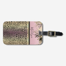 Moda Lavender Gold Leopard Safari Floral