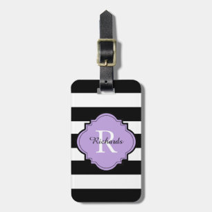 ETIQUETA PARA MALETAS MODA LUGGAGE/BAG TAG_MODERN 71 LILAC/BLACK/WHITE