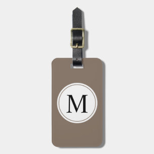 ETIQUETA PARA MALETAS MODA LUGGAGE/BAG TAG_MODERN BROWN/WHITE/BLACK