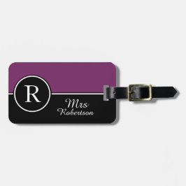Etiqueta Para Maletas MODA LUGGAGE/BAG TAG_MODERN "señora" PURPLE/BLACK