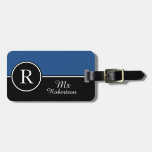 Etiqueta Para Maletas MODA LUGGAGE/BAG TAG_MODERN "Sr." BLUE/BLACK