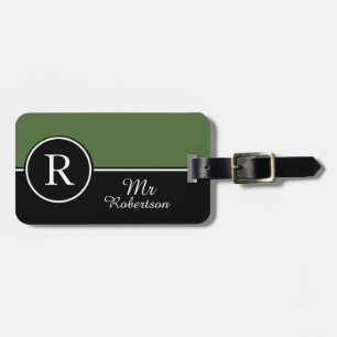 Etiqueta Para Maletas MODA LUGGAGE/BAG TAG_MODERN "Sr." GREEN/BLACK