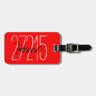ETIQUETA PARA MALETAS MODA LUGGAGE/BAG TAG_ZIPCODE_RED