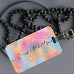 Etiqueta Para Maletas Moda moderna de moda de Pastel<br><div class="desc">Diseño moderno y personalizado de las etiquetas de equipaje con un fondo de color pastel y su nombre escrito en un guión moderno y elegante. El texto es totalmente personalizable.</div>