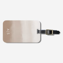 Moda Monogramed Watercolor Mushroom Brown Ombre