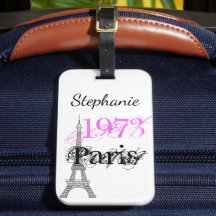 Moda París Torre Eiffel Negro Rosa 50 cumpleaños