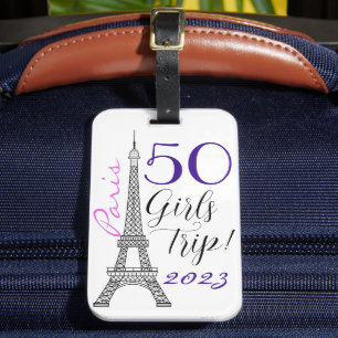 Etiqueta Para Maletas Moda Paris Torre Eiffel Viaje de los Chicas de cum