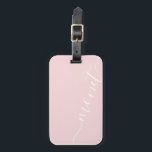 Etiqueta Para Maletas Moda simple Nombre de guión manuscrito Personaliza<br><div class="desc">Moda simple Nombre manuscrito Nombre de guión Personalizado rosa Etiqueta de equipaje</div>